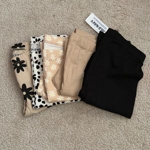 Old Navy Toddler Girls Set of 5 Assorted Leggings Size 5T